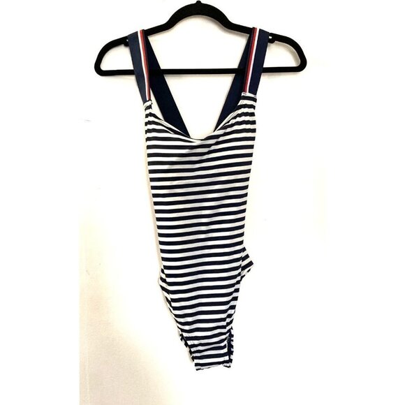 NWT Tommy Hilfiger Core Navy Bathing Suit Women's Size 10 - Picture 3 of 4